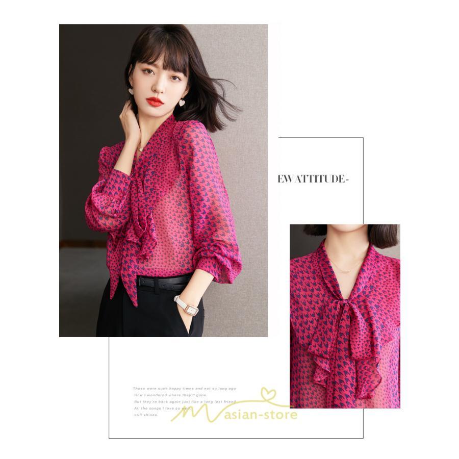 シャツ・ブラウス | シャツ ブラウス 春 秋 シフォン レディース 長袖 フォーマル トップス 50代 40代 30代 20代 おしゃれ キレイめ 着痩せ 可愛い お出かけ 上品 オシャレ