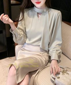 シャツ・ブラウス | シャツ ブラウス 秋冬 レディース スカーフタイ きれいめ フォーマル 春 長袖 春夏 フェミニン 20代30代40代 カジュアル エレガント 通勤通学 お出かけ 着痩せ