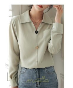 シャツ・ブラウス | ブラウス トップス レディース Vネック秋 シンプル 着回し カジュアル 通勤 オフィス お出かけ 上品 フェミニン 女子会 就活 デート お仕事 エレガント 二次会