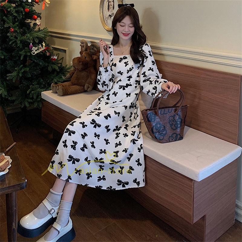 マキシ | 新作 ワンピース レディース ロング 膝丈 婦人服 無地 ロングワンピース おしゃれ 可愛い 長袖 春秋 20代30代40代 着痩せ 着回し カジュアル 夏物 お出かけ