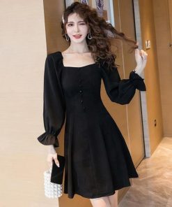 ワンピース | スクエアネック レディース黒