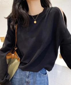 Tシャツ・カットソー | スウェット トレーナー 肩出しトップス カジュアル ファスナー オープンショルダー 体型カバー セクシー ゆったり クルーネック