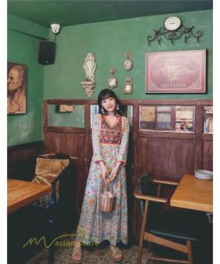 マキシ | ロングワンピース マキシワンピース エスニック リゾート ワンピ コットン カジュアル 大人 春 夏 秋 Vネック ゆったり 着痩せ Aライン 体型カバー きれいめ