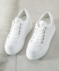 スニーカー | 厚底シューズ レディース 厚底 レースアップ ラウンドトゥ ウォーキングシューズ 靴 白 シューズ 厚底スニーカー ローカット スポーツ 黒