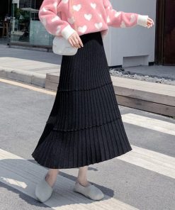 フレアスカート | カジュアル Aラインスカート ボトムス ティアードスカート レディース ニットスカート プリーツスカート体型カバー 着やせ ウエストゴム