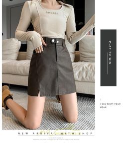 スカート | ミニレディース レザー Aライン タイト フェイクレザー 美シルエット シンプル ショート丈 着回し 通勤 お出かけ カジュアル
