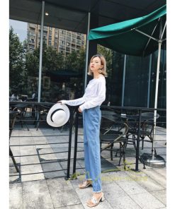 在庫ある | 短納期デニムワイドパンツ レディースボトムスジーンズ 九分丈パンツ デニムボトムス デニムパンツ 春夏秋 薄手 ゆったり 通学通勤 着痩せ ハイウエスト OL 無地