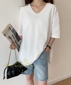 tシャツ・カットソー | Tシャツ ティーシャツ トップス カットソー レディース 春 夏 半袖 無地 綿 スリット 20代30代40代50代 お出かけ 体型カバー 通勤通学 着回し カジュアル 上品