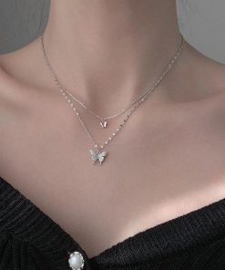 ネックレス | 2連蝶々 ジュエリー?上品