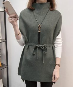 ニット・セーター | ノースリーブ ニットチュニック 韓国風