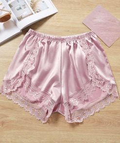 ショートパンツ | レース切り替え 部屋着 透け防止 ペチコート レディース ペチパンツ ナイトウエア セクシー 見せパン インナーパンツ 涼しい