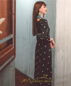 マキシ | ワンピース 七分袖 春夏秋 ロング丈 コットン 大人可愛い  ゆったり 柔らかい シンプル カジュアル ナチュラル 旅行 Aライン エスニック 着痩せ 刺繍 リゾート