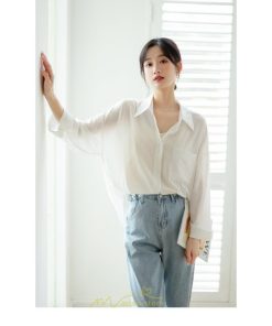 シャツ・ブラウス | ブラウス トップス 長袖 Vネック ボタン 無地 上品 通勤 レディース 秋 20代 30代 40代 OL ママ 母 フェミニン デート お出かけ 通勤 リクルート お仕事