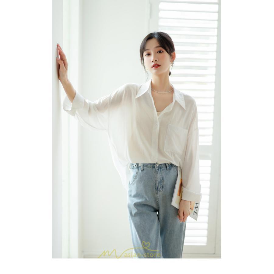 シャツ・ブラウス | ブラウス トップス 長袖 Vネック ボタン 無地 上品 通勤 レディース 秋 20代 30代 40代 OL ママ 母 フェミニン デート お出かけ 通勤 リクルート お仕事