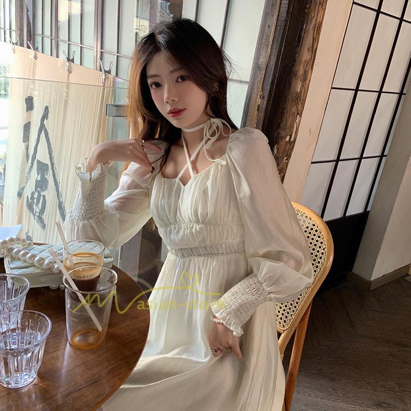 マキシ | ワンピース レディース 夏 40代 きれいめ 膝丈ワンピース 長袖 ワンピ フリル ロング丈ワンピ オシャレ 着痩せ 新作 カジュアル 上品 エレガント お出かけ