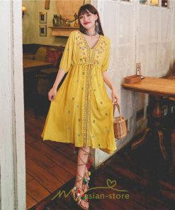 マキシ | ワンピース 膝下 カジュアル 上品 きれいめ 通勤 レディース 七分袖 体型カバー インスタ映え 撮影 個性的 クラシック 大人可愛い 高級感 普段使い 海外旅行