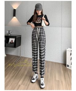 ワイドパンツ | レディース パンツ ゆったり 秋冬 コーデ カジュアル チェック柄 20代 30代 着痩せ 体型カバーロング丈 お出かけ ウエストゴム 50代 40代