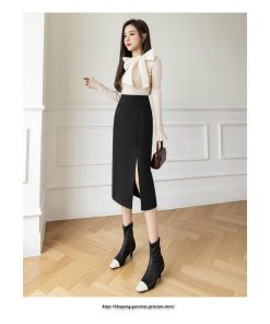 スカート | ロング 秋 秋服 レディース ボトムス ロングミモレタイト冬 スリット 無地 可愛い 着痩せ カジュアル キレイめ 韓国風