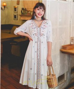 マキシ | ワンピース 膝下 カジュアル 上品 きれいめ 通勤 レディース 七分袖 体型カバー インスタ映え 撮影 個性的 クラシック 大人可愛い 高級感 普段使い 海外旅行