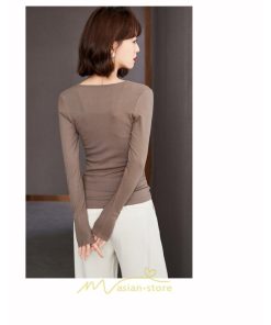 シャツ・ブラウス | ブラウス Tシャツ レディース 長袖 細身 フォーマル オフィス タイト きれいめ 春夏秋 トップス 送料無料 SNS映え 可愛い 着痩せ おしゃれ