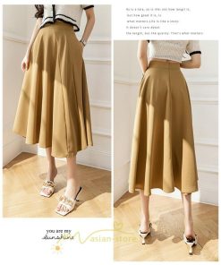 スカート | ロング丈 ボトムス レディース Aライン 上品 20代30代40代50代 カジュアル 通勤通学 お出かけ 夏物 韓国風 着痩せ 体系カバー エレガント