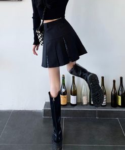 ミニスカート | ボックスプリーツスカート美脚ミニスカート