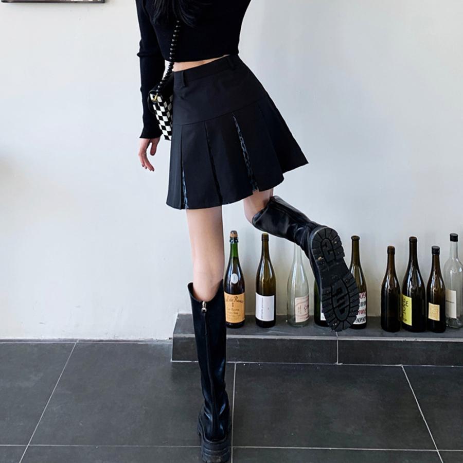 ミニスカート | ボックスプリーツスカート美脚ミニスカート