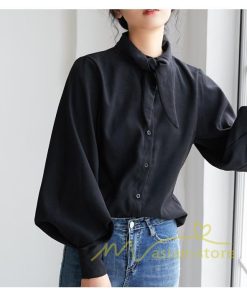 在庫ある | 短納期シフォンブラウスレディース パフスリーブシャツ ビジネスブラウストップス オフィスフォーマルシャツブラウス 薄手 春夏衣装 通学通勤 着痩せ OL 無地