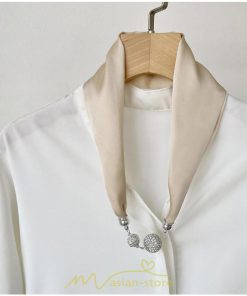 マフラー・スカーフ | スカーフ レディース 春夏秋用 無地 飾り付き プレゼント ギフト 通勤 お出かけ リゾート 旅行 大人可愛い 上品 お洒落 同窓会 食事会 卒園式 エレガント 入園式