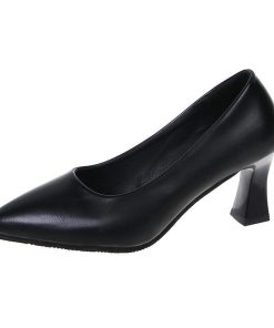 パンプス | 合皮レディース ポインテッドトゥ ピンヒール ストラップなし 黒 大きいサイズ ハイヒール 滑り止めソール パンプス 柔らかい生地 スリップオン