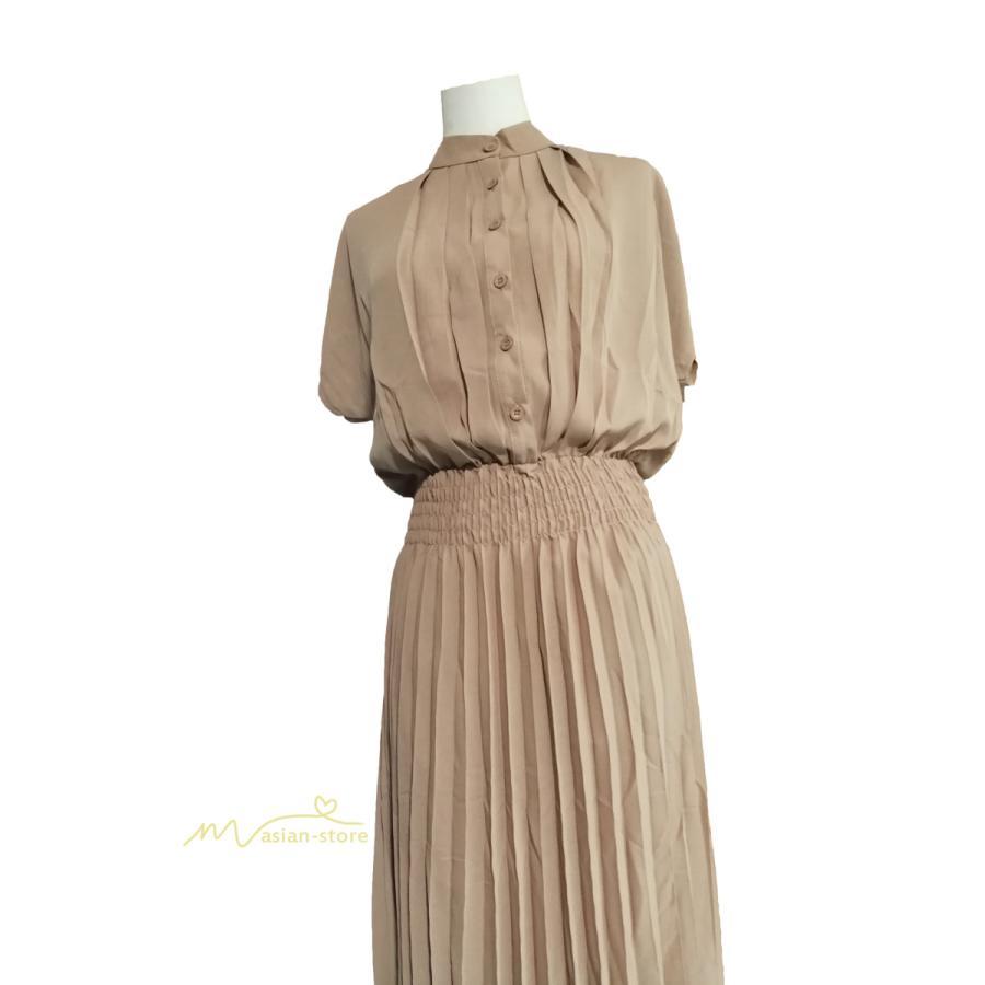 送料無料セール | 夏ワンピース プリーツワンピース 半袖 揺れる 大人 可愛い ロングワンピース レディース ワンピ 50代60代 パーティードレス ママワンピース 30代40代 無地