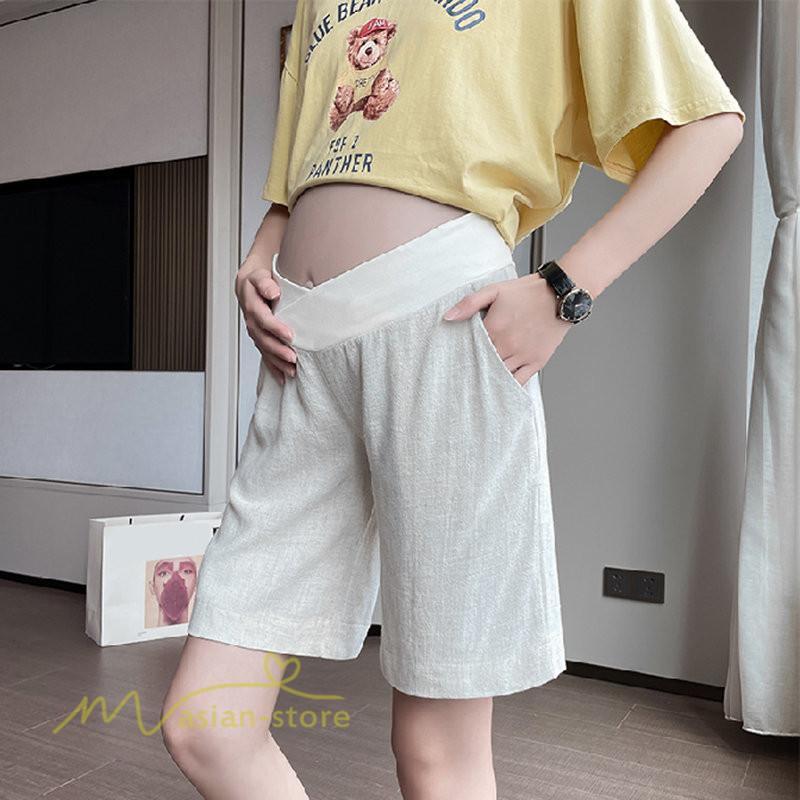 パンツ レギンス | マタニティパンツ レディース 麻 綿 ウエスト調整 着痩せ 妊婦服 パンツ マタニティウェア 無地 薄手 サマー ボトムス 産後 産前 マタニティ お出かけ 通勤