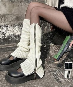 その他小物 | ニットレッグウォーマー ジップつき韓国風