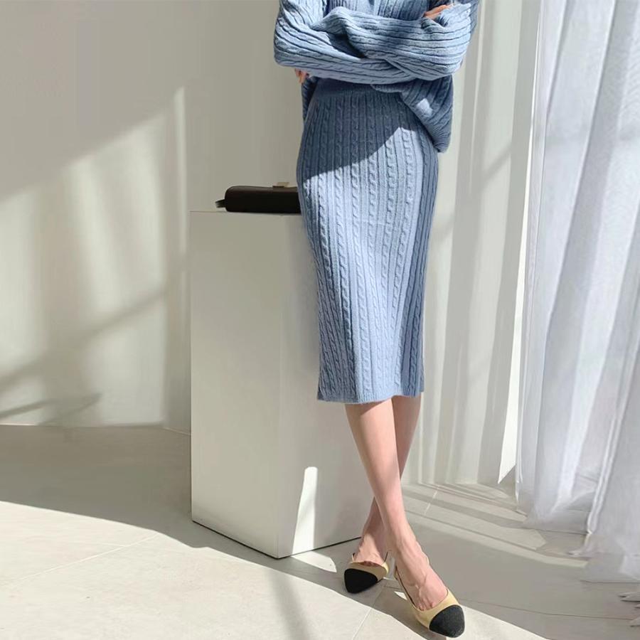 セットアップ | ケーブルニットセットアップレディース秋冬