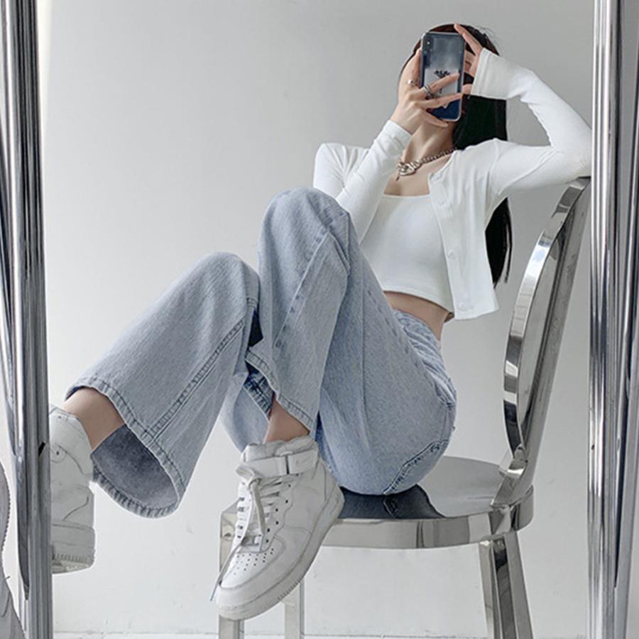 デニム | ハイウエスト デニムパンツ レディース