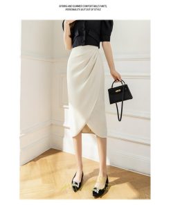 スカート | スリット入り 膝下 ひざ下 レディース ボトムス オフィス カジュアル 美脚 セクシー スリット 黒 ベージュ 脚長 ピンク ハイウエスト 通勤 春夏秋冬 OL