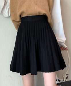 ミニスカート | プリーツスカート 編み レディース 韓国