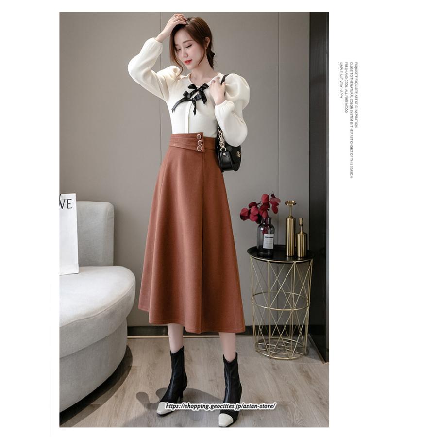 スカート | レディース ロング フレア Aライン 秋冬 送料無料 無地 きれいめ 30代 40代 50代 着やせ 上品 通勤 通学 秋冬 2022新作 キレイめ 暖か 通勤 ラシャ