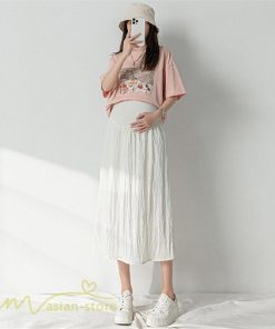 スカート | 妊婦マタニティウェア レディース 春 夏 秋 ゆったり Aライン カジュアル ママ 産前 送料無料 マタニティウエスト調整 裏地付き