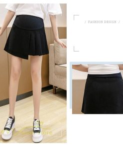 スカート | マタニティ ショート丈 レディース プリーツ 無地 マタニティ夏 サマーカジュアル 産前産後 着痩せ マタニティウェア 通気性 上品