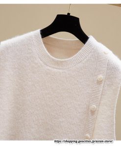 ベスト | ニットレディース トップス Uネック タンクトップ ノースリーブ 袖なし インナー ニット 女ニット セーター 20代30代 レイヤード風 重ね着風