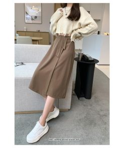 スカート | ロングロング丈 ミモレ丈 ミモレスリット 秋 冬 秋冬 高見え カジュアル Aライン 小柄 キレイめ 通学 着痩せ 通勤 2022新作