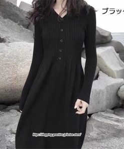 マキシ | ワンピース 秋冬 レディース ニットワンピース 大人 春 長袖 きれいめ ロング ニット フレア 袖あり 大人カジュアル 上品 ニットワンピース