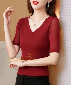 tシャツ・カットソー | Tシャツ レディース カジュアル Vネック おしゃれ 女性用 シンプル 無地 20代30代40代50代 カシュクール インナー フェミニン 上品 お出かけ 着痩せ カジュアル