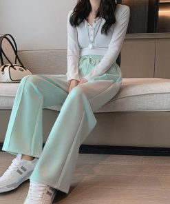 ワイドパンツ | スウエットパンツ 脚長 ストレートパンツ