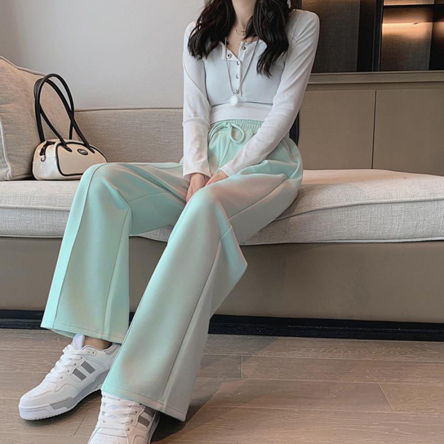 ワイドパンツ | スウエットパンツ 脚長 ストレートパンツ