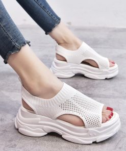 パンプス | 通気性 サンダル メッシュ 韓国風 歩きやすい 厚底 カジュアル レディース スポーツサンダル