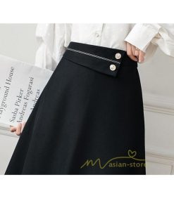 スカート | ロング丈 レデース 秋 冬  Aラインハイウエスト 体型カバー お洒落 通勤 OL 上品 20代 30代 40代 秋服 ビジネス 2021作 カジュアル 着痩せ