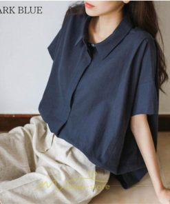 シャツ・ブラウス | ブラウス トップス 半袖 レディース 韓国風 2022新作 体型カバー シャツ 20代 30代 40代 50代 60代 大人 無地 可愛い ゆったり 夏 春 夏服 おしゃれ