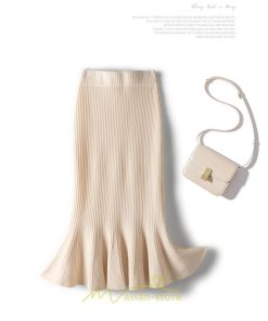 スカート | レディース ロング丈 マーメイド可愛い シンプル ニット 秋冬コーデ ボトムス きれい フレアカジュアル 女子会 新作 デート 抜け感